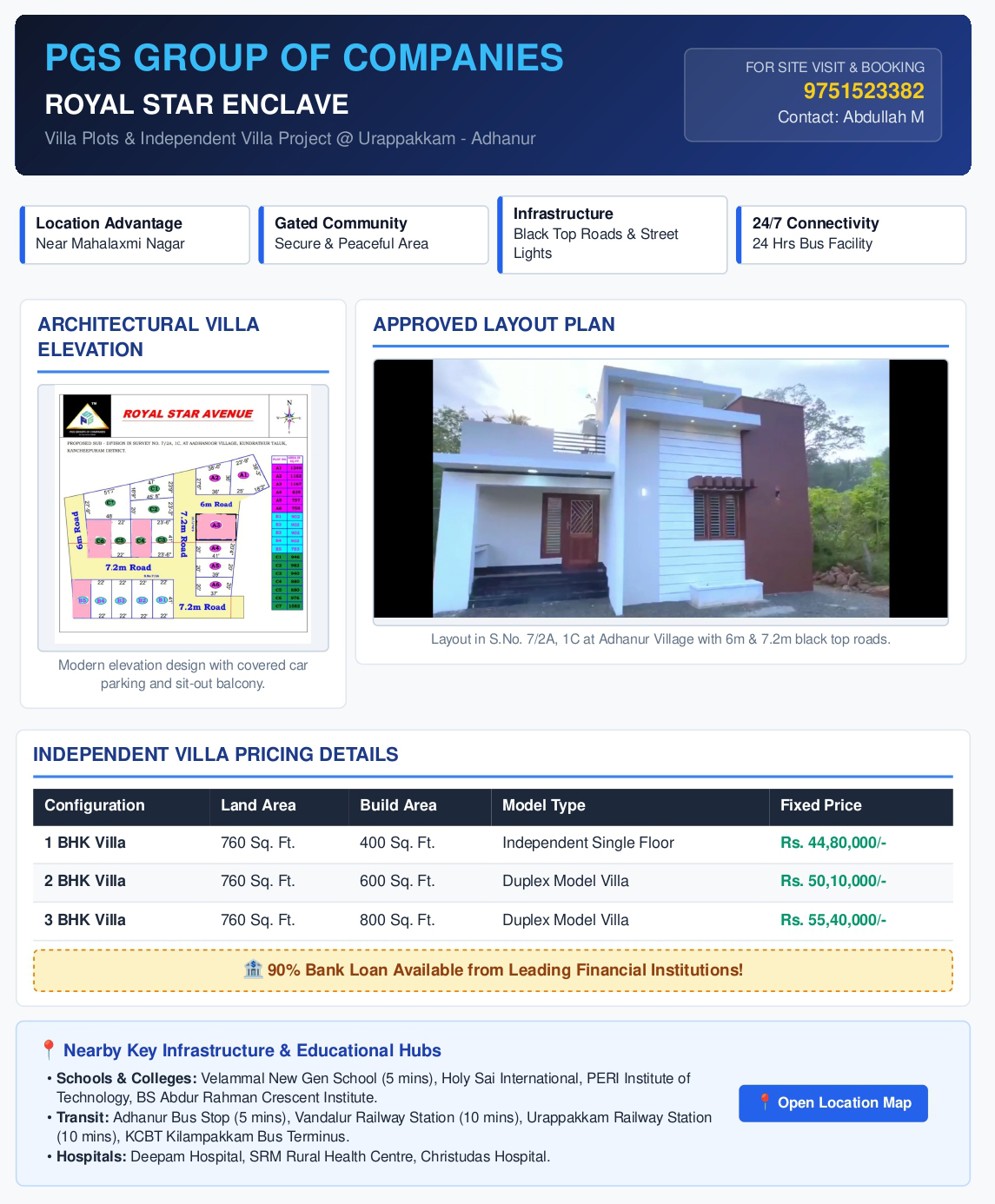 PGS Group Of Companies Real Estate Developer Residential Plots in Chennai. 